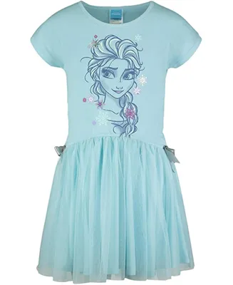 Frozen Disney Elsa Girls French Terry Dress Toddler| Child