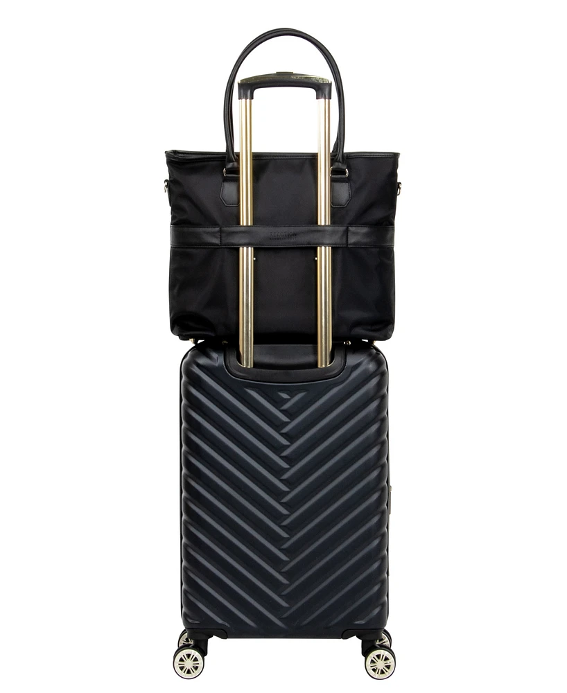 Kenneth Cole Reaction Madison Square Hardside Chevron Expandable Luggage, 2-Piece 20" Carry-On and Tote