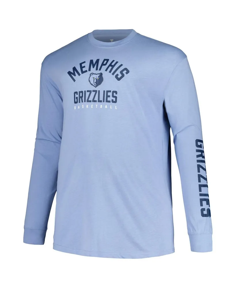 Men's Fanatics Navy, Light Blue Memphis Grizzlies Big and Tall Short Sleeve Long T-shirt Set