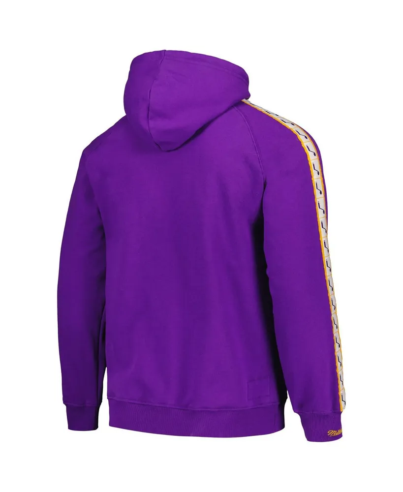 Men's Mitchell & Ness Purple Utah Jazz Hardwood Classics Nights Raglan Pullover Hoodie