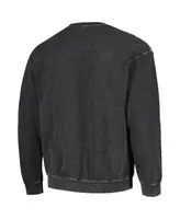 Men's Black Distressed Star Trek: The Next Generation Uss Enterprise-d Graphic Pullover Sweatshirt