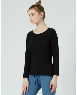 Rebody Active Women's Essentials Scooped Long Sleeve Top