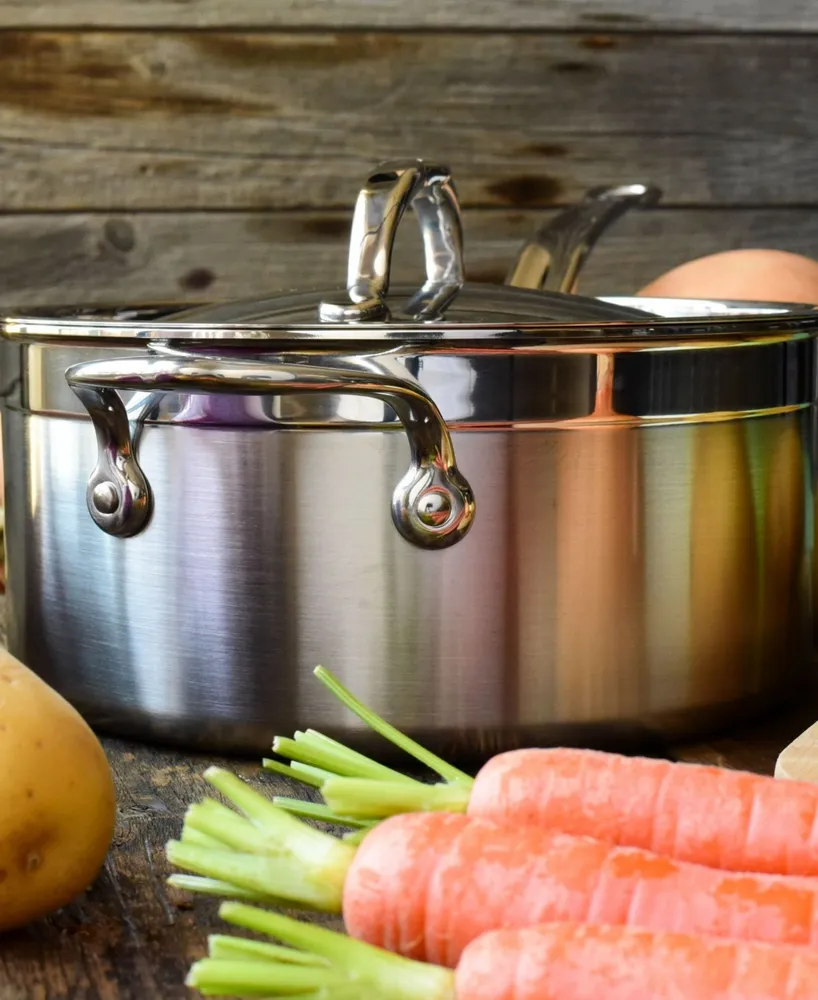 ProBond Clad Stainless Steel 4-Quart Covered Saucepan with Helper Handle
