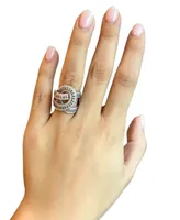 Le Vian Chocolatier Chocolate Diamond & Vanilla Diamonds Interlocking Swirl Ring (1-1/2 ct. t.w.) in 14k Rose Gold