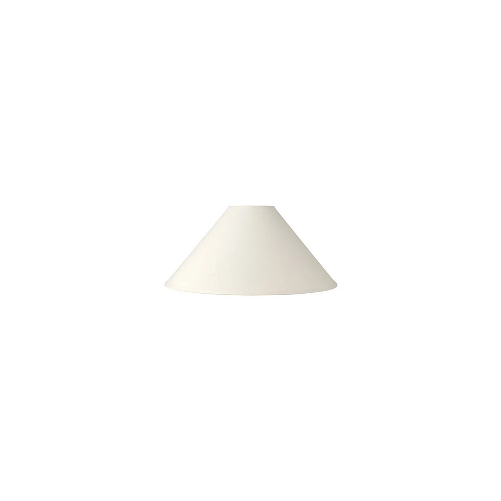 Large 23" Bottom Empire Lamp Shade Linen Chimney White 6" Top x 13.5" High Spider with Replacement Harp and Finial Fitting