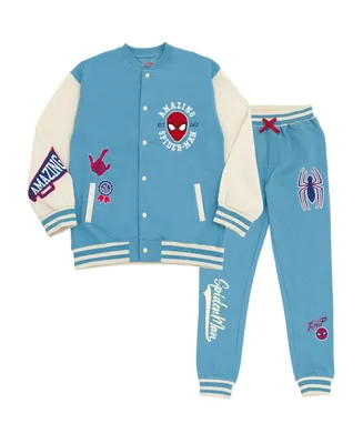 Spider-Man Toddler Boys Marvel Fleece Bomber Jacket and Jogger Pants