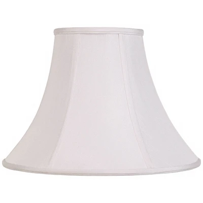 White Medium Bell Lamp Shade 7" Top x 16" Bottom x 12" Slant x 11.5" High (Spider) Replacement with Harp and Finial - Springcrest