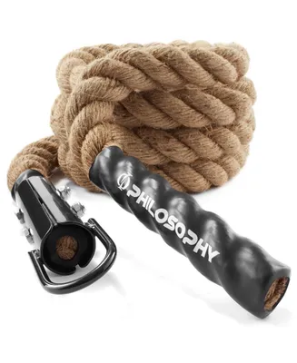 Philosophy Gym 10 ft. Indoor / Outdoor Exercise Climbing Rope - 1.5 Inch Diameter