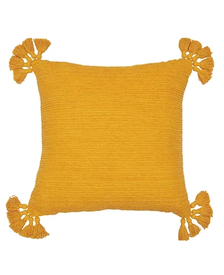 Newport Ochre Textured Throw Pillow