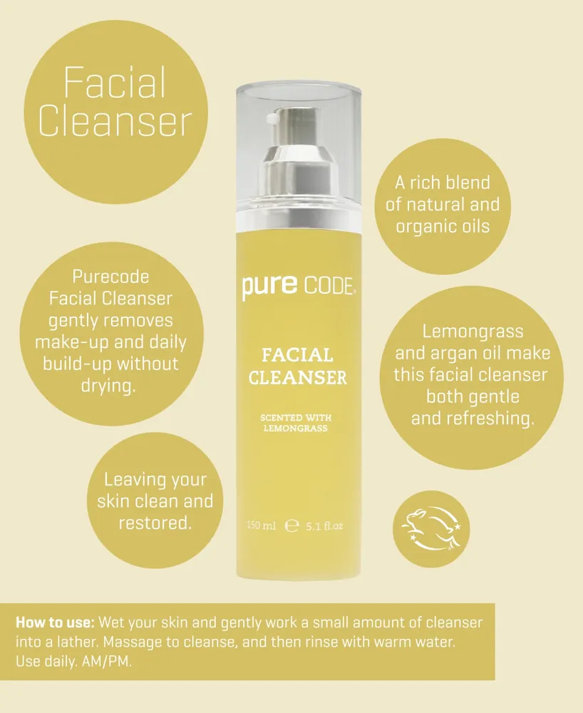 Purecode Facial Cleanser With Lemongrass, 150 ml