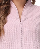 Ink+Ivy Women's Front Zipper Plush Robe