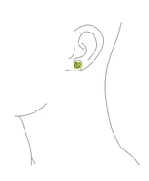 Bling Jewelry Rectangle Shape Statement 7CT Emerald Cut Cz Solitaire Clip On Stud Earrings Rhodium Plated Brass Non Pierced 14MM x 12MM