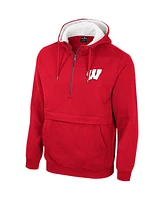 Colosseum Men's Wisconsin Badgers Half-Zip Hoodie