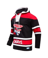 Men's Freeze Max Black The Smurfs Hockey Pullover Hoodie