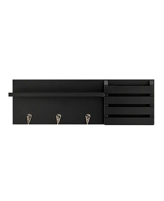 Danya B Utility Shelf with Pocket and Hanging Hooks