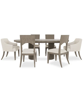 Frandlyn 7pc Dining Set (Table + 4 Side Chairs + 2 Host Chairs)