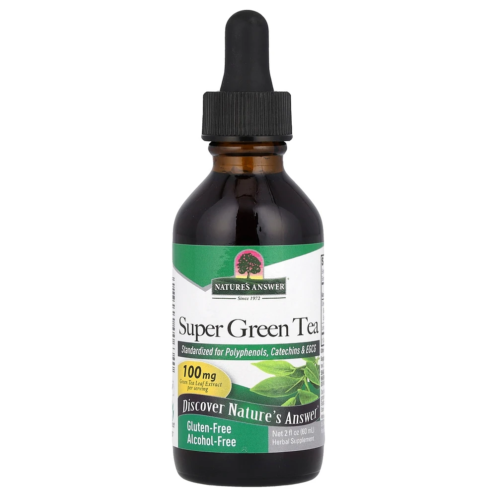 Super Green Tea, Alcohol-Free, 2 fl oz (60 ml), Nature's Answer