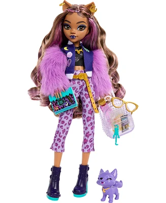 Monster High Clawdeen Wolf Fashion Doll with Pet Dog Crescent and Accessories