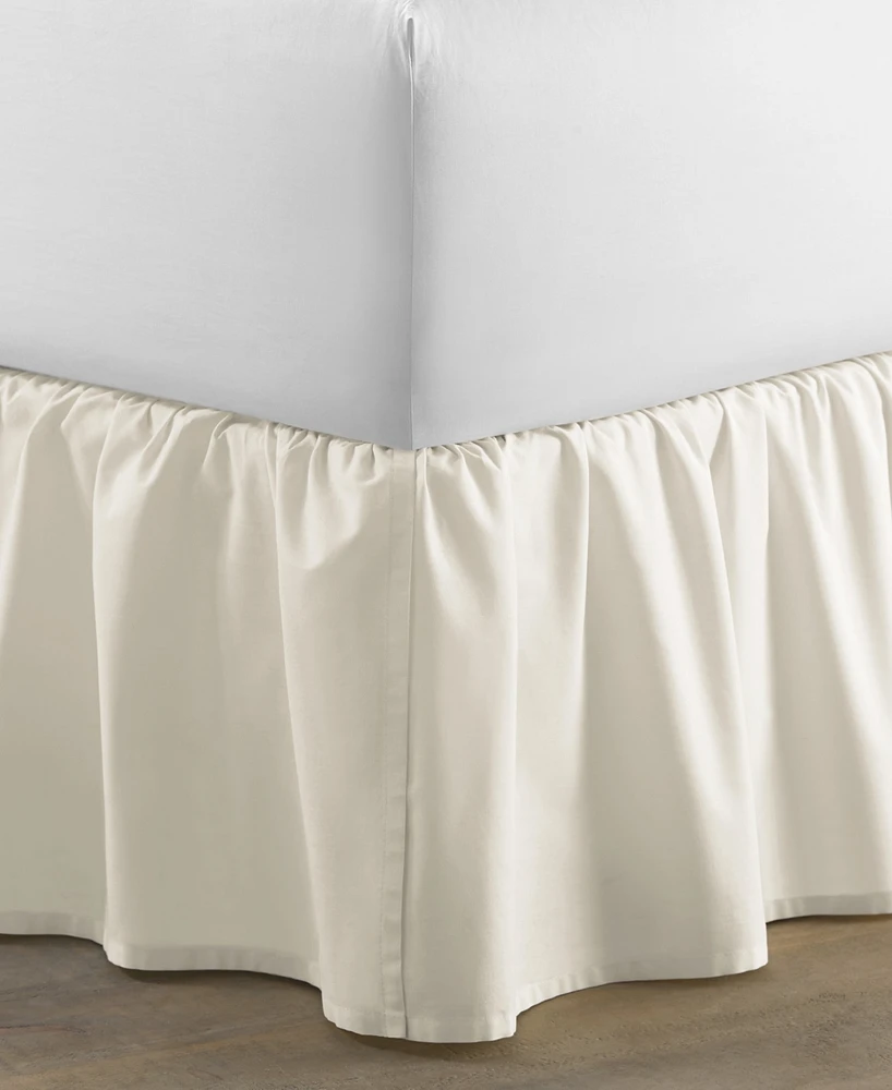 Laura Ashley Solid Ruffled Cotton Bedskirt