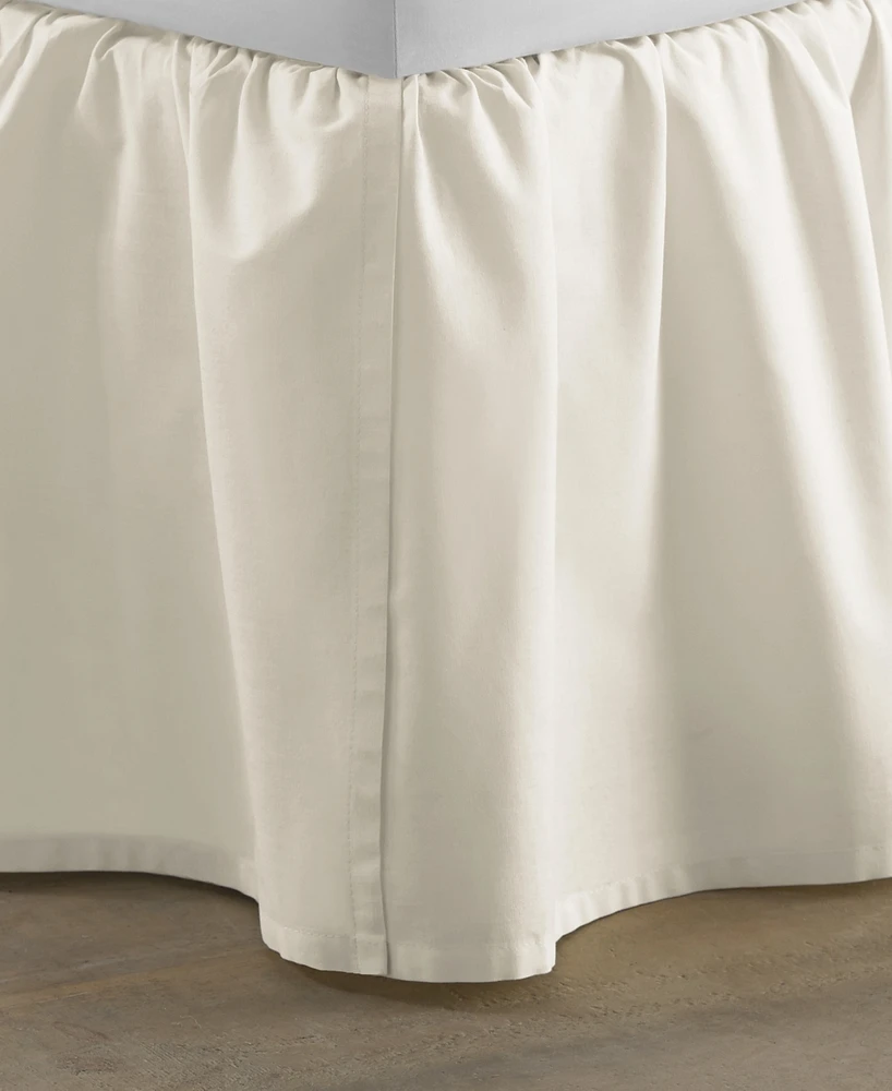 Laura Ashley Solid Ruffled Cotton Bedskirt