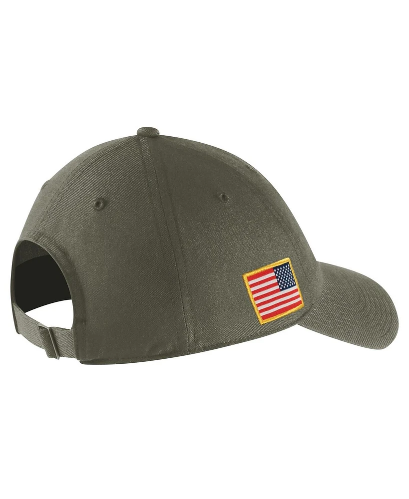 Men's Nike Olive Kansas State Wildcats Military-Inspired Pack Heritage86 Adjustable Hat