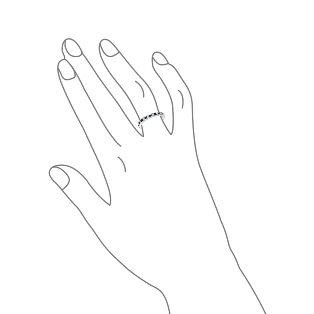 Bling Jewelry Cubic Zirconia Thin Stackable Cz Channel Set Eternity Band Ring .925 Sterling Silver 3MM