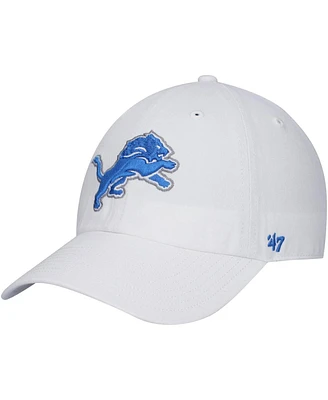 Men's '47 Brand White Detroit Lions Clean Up Adjustable Hat