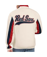 Men's Starter Cream Boston Red Sox Rebound Cooperstown Collection Full-Zip Track Jacket