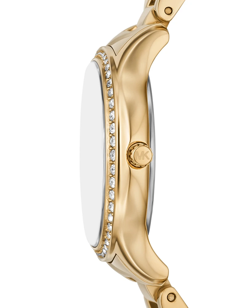 Michael Kors Women's Sage Three-Hand Gold-Tone Stainless Steel Watch 31mm
