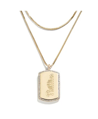 Women's Wear by Erin Andrews x Baublebar Philadelphia Phillies Dog Tag Necklace