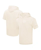 Men's Pro Standard Cream Seattle Mariners Neutral Short Sleeve Hoodie T-shirt