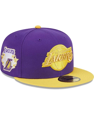 Men's New Era Purple, Gold Los Angeles Lakers Gameday Pop Stars 59FIFTY Fitted Hat