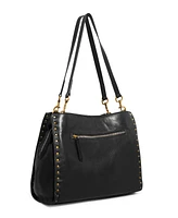 Lenox Studded Triple Entry Satchel