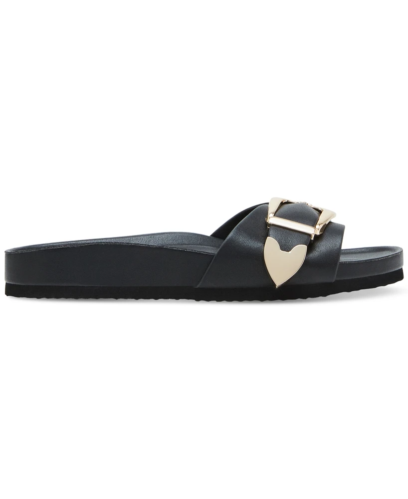 Madden Girl Brookk Buckled Footbed Slide Flat Sandals