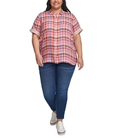 Tommy Hilfiger Plus Double Cloth Camp Shirt