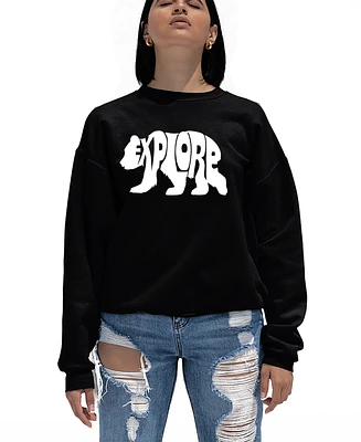 La Pop Art Women's Word Explore Crewneck Sweatshirt