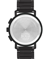Movado Men's Swiss Chronograph Bold Evolution 2.0 Black Ion Plated Steel Bracelet Watch 42mm