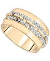 Audrey by Aurate Diamond Wide Band Statement Ring (1/4 ct. t.w.) Gold Vermeil or Sterling Silver, Created for Macy's