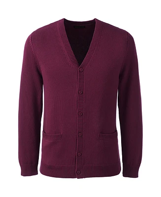Lands' End Men's Cotton Modal Button Front Cardigan Sweater