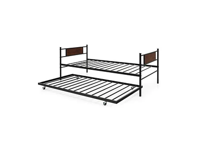 Size 2-In-1 Daybed Frame with Pullout Trundle