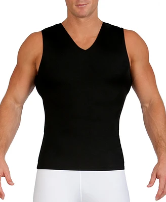Instaslim Men's Power Mesh Compression Sleeveless V-Neck Shirt