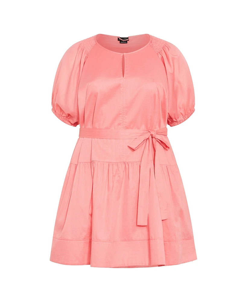 City Chic Plus Cassie Plain Dress