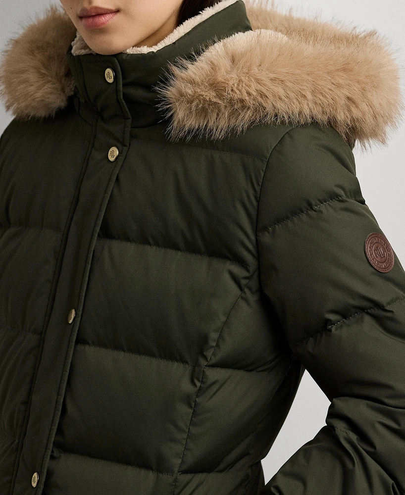 Lauren Ralph Lauren Women's Faux-Fur Hooded Puffer Coat
