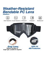 Ahr GOG01 Motorcycle Goggles Riding Motocross Snowmobile Dirt Bike Off Road Atv Lens