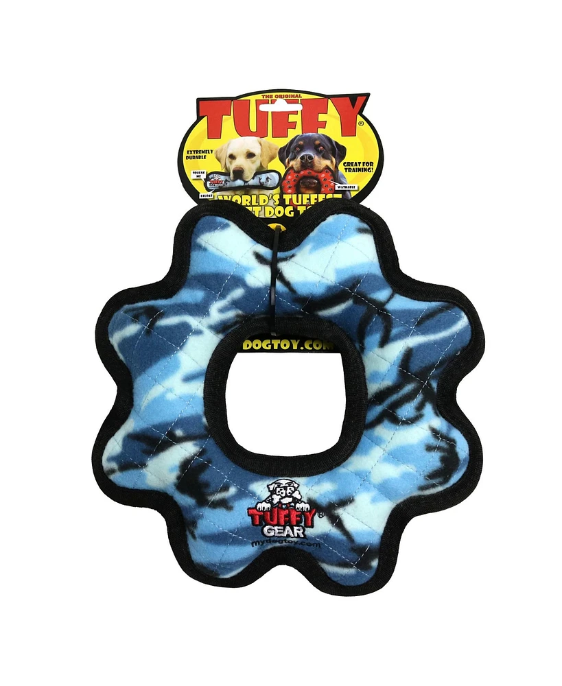 Tuffy Ultimate Gear Ring Camo Blue, 2-Pack Dog Toys