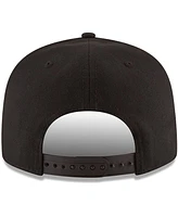 New Era Men's Black Sacramento Kings Black White Logo 9fifty Adjustable Snapback Hat