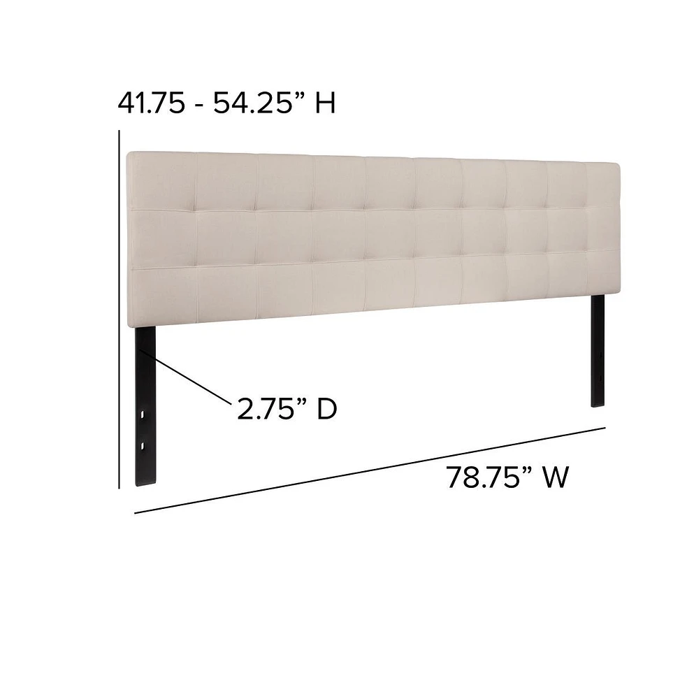 Quilted Tufted King Upholstered Headboard