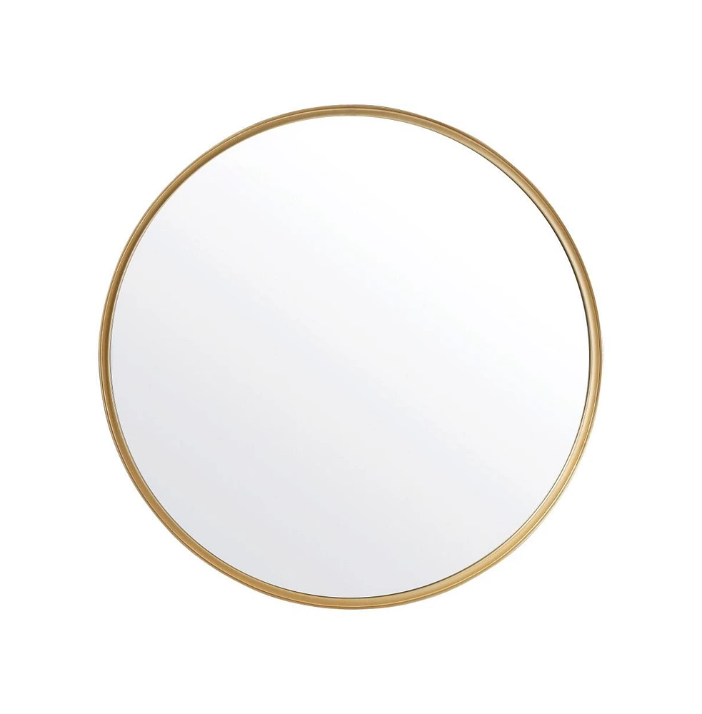 Merrick Lane Monaco Accent Wall Mirror With Metal Frame For Bathroom, Vanity, Entryway, Dining Room, & Living Room