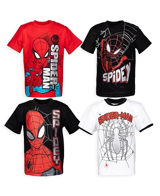 Spider-Man Boys Marvel 4 Pack T-Shirts