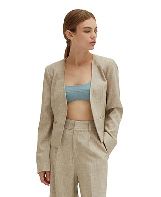 Crescent Women's Sofia Crop Open Blazer